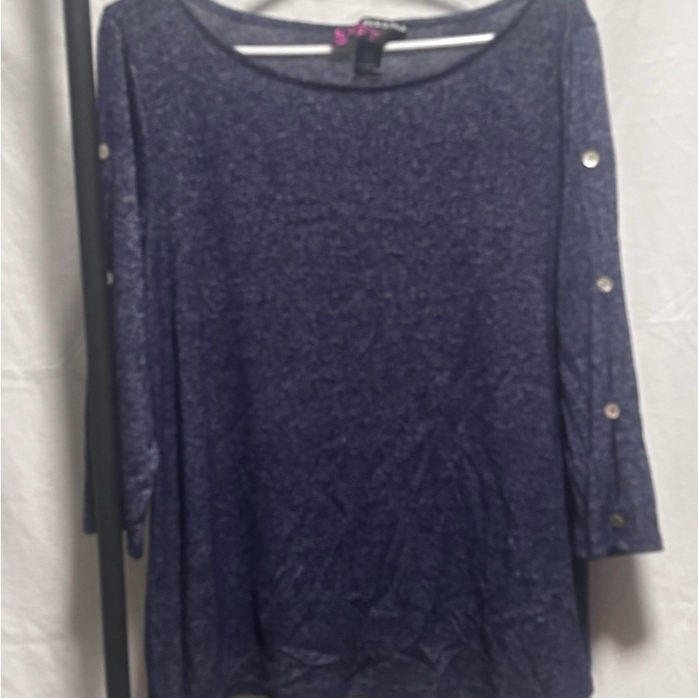 Peck & Peck Women's Long Sleeve Top in Deep Blue